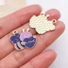 Acessórios para Joias DIY Liga Esmaltada Série Dia dos Namorados Buquê de Corações Pingentes Pulseiras Colares Chaveiros Charms