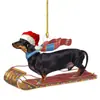 Enfeites de Árvore de Natal Acrílico Transfronteiriços Animal Cachorro Enfeites de Natal Pendentes de Decoração de Natal Pendentes de Decoração de Natal