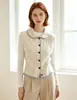 Chaleco de punto trenzado con cuello de muñeca y botones de corazón, estilo europeo y americano, para mujer, nueva colección de otoño, corte holgado, estilo universitario, chaleco de punto suave y acogedor