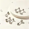Anillos de labio de barra T con forma de uña estilo diablo únicos, anillos para hoyuelos, anillos para cartílago de la oreja, anillos para la lengua y joyería de piercing de nicho, incluyendo anillos para cartílago de la oreja con bola de diamante