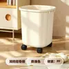 Cubo de basura de cocina especializado para uso doméstico, modelo nuevo 2026, tamaño grande para sala de estar, con aro sujetador, no necesita agacharse, gran capacidad, con ruedas, móvil