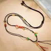 Novo Cordão de Pingente Minimalista Estilo Chinês, Cordão de Colar Trançado à Mão, Tendência Nacional de Luxo Leve, Pode Segurar Cera de Abelha, Jade ou Amuletos Budistas