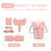 Bolsa Hecha a Mano DIY Bolsa para Teléfono Móvil Elefante Bolso Cruzado para Mujer Ligero Mini Bolso Material de Bolsa Estilo Mismo que Caperucita Roja Japonés y Coreano