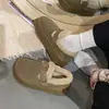 Sapatos de Algodão Birkenstock Feminino Inverno Mais Veludo Roupa Externa 2026 Novo Slip-on Sola Grossa Aumento de Altura Cabeça Grande Sapatos Pão Botas de Neve