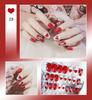Tina nail art productos terminados Rojo de internet con uñas postizas de Instagram parche de nail art terminado colección de pegamento para uñas Z