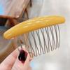 Peine de Moda Elegante Antideslizante de Acrílico Estilo Coreano Peine para Presionar el Cabello Peine para Flequillo Peine para el Cabello Truco de Peinado para Niña Pasador de Pelo