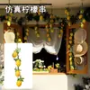 Frutas de trepadeira de limão enfeites pendentes amuletos enfeites de galho adereços para fotos adereços de cenografia fundo de moldura de janela porta decoração de primavera e verão
