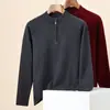 Suéter Básico Jacquard con Cremallera y Cuello Semi-Alto para Hombre Hengyuanxiang Nuevo 2025 Suéter para Hombre Moda Otoño e Invierno para Hombre