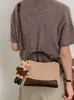 Bolso Pequeño de Ante para Mujer Yuezizi 2025 Nuevo Moda Otoño/Invierno Bolso Dumpling Mate Elegante Bolso Cruzado Retro