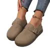 Outono de 2025 Novo Plano Casual Versátil Leve Confortável Fivela Retro Moda Comércio Exterior Birkenstock Sapatos Femininos Atacado