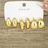 Pendientes de Resina con Forma de C y Gota de Agua de Moda Europeos Más Vendidos Diseño Simple Creativo Elegante Adornos de Oreja Exagerados para Mujer