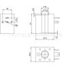 Bobina de Válvula Solenoide Termoplástica Tipo Sellado Dos Posiciones Dos Vías