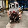 Capa de Celular Cartoon Anime Naruto Apple 17 Cor Prata Case Iphone16Pro Fosca Anti-Queda Capa Protetora