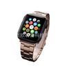 Adecuado para Correa de Metal de Tres Cuentas de Apple iwatch se765 Ajuste Delgado Adelgazante Correa de Acero Inoxidable de Tres Cuentas Sin Herramientas