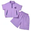 Nuevo Traje Deportivo para Niños 2026 Verano Conjunto de Dos Piezas de Manga Corta para Niños Pequeños Ropa Infantil Moderna Transfronteriza