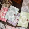 Pegatinas PET Yuxian: Susurros de Encaje, Material de Diario Retro Ligero, Pegatinas Decorativas de Fondo DIY para Diarios y Bolsas