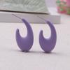 Creativo Verano Nuevo Color Caramelo Pendientes Acrílicos Semicirculares en Forma de C Pendientes Pequeños Frescos Simples Joyería para Mujeres