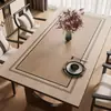 Nuevo Mantel de Mesa Estilo Chino, Resistente al Aceite, Impermeable, Lavable, Aislante Térmico, Tela de Cuero para Mesa de Café, Mantel Protector de Superficie de Escritorio