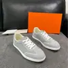 Zapatos Casuales de Tela para Hombre con Parches de Cuero Genuino Gamuza HMS Estilo Versátil de Cordones Bajos Transfronterizos Planos