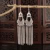 Pendientes de Plumas de Colores Estilo Étnico Bohemio, Pendientes de Perlas con Forma de Gota de Agua, Accesorios para Sesiones de Fotos, Pendientes de Estilo Étnico