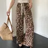 Tamanho G Algodão Seda Feminino Verão Soltos Calças Longas Maternidade Roupa de Dormir Algodão Puro Finas Calças de Perna Larga com Efeito Refrescante