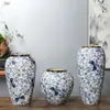 Vaso de Porcelana Vaso Cerâmico Enfeites Decorativos para Casa Mesa Estilo Chinês Valor de Cor Pequeno Recipiente para Flores