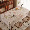 Toalha de Mesa de Luxo Leve de Alta Qualidade Impermeável e à Prova de Óleo Estilo Retro Americano Dopamina Tapete para Mesa de Jantar Estilo Ins Toalha de Mesa para Mesa de Centro