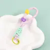 Nova Cor Contrastante Corrente de Celular Corda de Mão Tecida à Mão Anel para Câmera Chaveiro Curto Cordão para Celular ao Ar Livre Anti-Perda