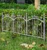 Valla de jardín de hierro forjado estilo vintage montada en el suelo, barandilla para parterres, estructura para trepar, enrejado para plantas, divisor de patio