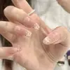 [Agua Pura] Huan Huan Ganlu Templo Hecho a Mano Hua Fei Molde Cara Usando Armadura Piezas de Uñas Acabadas Blanco Natural
