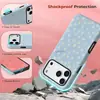 Funda de teléfono con diseño de piel de camarón estilo caliente fondo azul claro margarita pequeña iPhone17 sensación minimalista Apple 18pm película mate carcasa dura