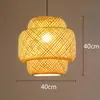 Lámpara de araña para restaurante en stock, nueva lámpara tejida de bambú japonés estilo Zen chino, linterna para casa de té, restaurante de hot pot, lámpara de comedor de arte de bambú