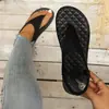 Sandalias de Retazos para Mujer, Novedad Verano 2026, Sencillas, Ligeras, Estilo Casual, Suela Plana, Talla Grande, Sandalias de Chancla con Tacón Bajo