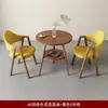 Conjunto de Mesa e Cadeiras Estilo Nórdico Italiano, Combinação de Mesa Redonda, Luxo Leve, Design Moderno Simples, Adequado para Negociações Comerciais, Varanda, Chá de Leite, Lazer, Sala de Estar