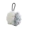Bola de baño espumosa bicolor con color empalmado, Flor de baño grande, Bola de baño, Artículos de aseo para adultos con combinación de colores