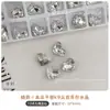 Acessórios de Arte de Unhas Brancos de Alta Qualidade com Strass de Verso Pontiagudo, Cristal K9 Coração Deslumbrante Ovo de Pomba Ângulo Reto Doce de Rocha Strass Transparentes