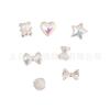 Novos acessórios de unha de desenho animado tridimensionais material DIY atacado adesivo acessórios de cabelo infantil urso cor Aurora