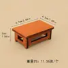 Casa de Boneca Mini Mesa de Jantar de Madeira e Cadeiras Ob11 Cena de Brincadeira com Comida em Miniatura Adereços Móveis Correspondência Modelo