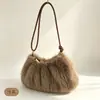 Bolso de Hombro Nuevo de Felpa Otoño/Invierno 2026 para Mujer, Bolso de Axila Peludo a la Moda, Bolso Suave Lindo de Nube, Bolso de Mano Cruzado