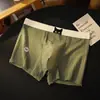 10A Camelia Antibacteriana Fragancia Hidratante Encaje Estampado Leopardo Jacquard Ropa Interior Sexy Calzoncillos tipo bóxer de encaje para Hombre