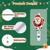 Bordado de Feltro de Natal Biscoito Retrátil Puxável Fivela Giratória Puxável Porta-Crachá de Identificação de Estudante para Escritório Clipe de Crachá