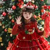 Ropa Navideña Infantil Niñas Performance Lolita Falda Tutú Invierno 2025 Vestido de Princesa para Niñas