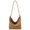 Bolso Tote de Gamuza Vintage Casual para Viajero de Gran Capacidad para Mujer 2024 Nuevo Otoño e Invierno Bolso de Hombro Nicho Versátil
