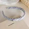 Diadema de oro fino con rayas azules, de alta gama, elegante, moderna, accesorio para el cabello, adecuado para el uso diario