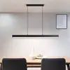 Lámpara Colgante Lineal Minimalista de Espectro Completo Ajustable para Comedor, Luz Sencilla para Mesa de Barra y Mesa de Comedor, Lámpara de Lujo Nórdico para Sala de Té y Oficina