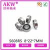 Rolamentos S608Rs 8*22*7mm Podem Passar 72 Horas de Teste de Névoa Salina Aço Inoxidável 420