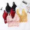 2021 Cruzamento Flor Solúvel em Água Sutiã Novo Estilo para Meninas Sexy Costas Bonitas Envolto no Peito Pequena Alça Anti-deslizamento Forma de Tubo Roupa Íntima para Mulheres
