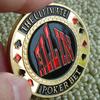 Prensador de tarjetas de regalo Texas Hold'em con chip metálico y protector de tarjetas chapado en oro de 100 g opcional