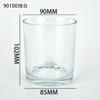 Vaso para vela de vidrio candelabro de vidrio galvanizado vaso para vela aromática de vidrio DIY recipiente para vela aromática de interior tapa de bambú candelabro aromático taza