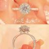 Anillo de Diamante Imitación Mosane Explosiones Transfronterizas Anillo de Mujer a Mozambique Joyería Anillo de Zirconia Anillo de Diamante Anillo de Boda Anillo de Pareja